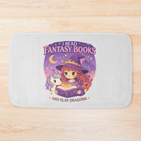 Item preview, i Read fantasy books and slay dragon - bookworm kawaii girly aesthetic designed and sold by Fantasy Cache.