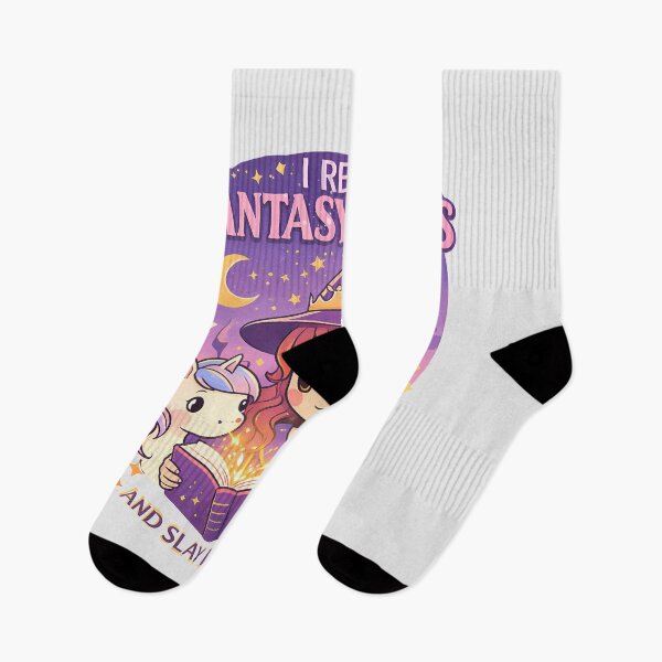 Item preview, i Read fantasy books and slay dragon - bookworm kawaii girly aesthetic designed and sold by Fantasy Cache.