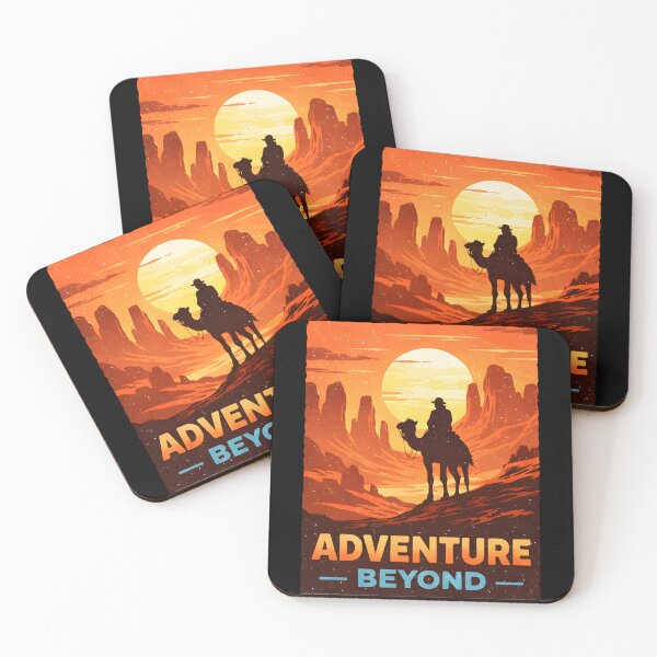 Item preview, Retro Sunset Desert Camel Rider Adventure Beyond designed and sold by DrawHandArt.