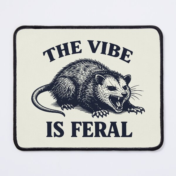 Item preview, Vintage Funny Opossum - The Vibe is Feral designed and sold by loupglouglou.