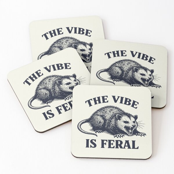 Item preview, Vintage Funny Opossum - The Vibe is Feral designed and sold by loupglouglou.