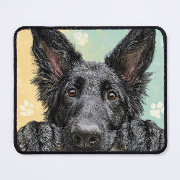 Item preview, Croatian Shepherd Peeking over Wall 01 designed and sold by Elisabeth Lucas.