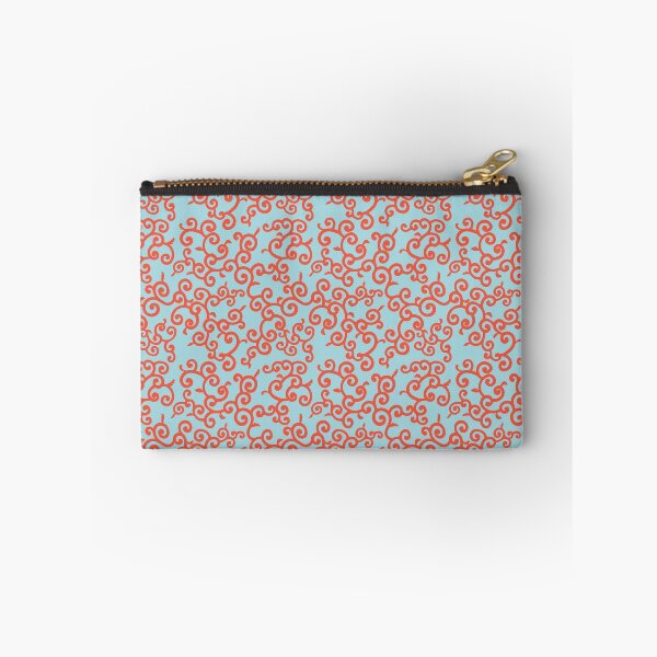 Item preview, Japanese Traditional Karakusa Pattern SkyBlue Orange Arabesque Design Vintage Japanese Art Gift _#AA7D6 designed and sold by Ichigo Ichie Art Studio.