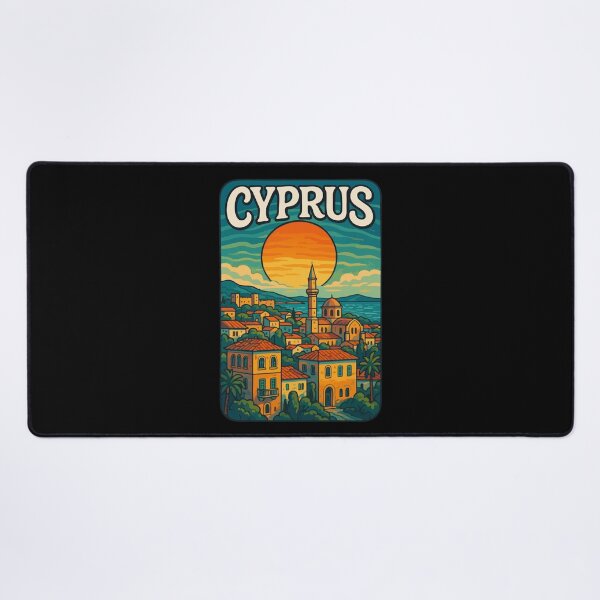 Item preview, Cyprus Country Island Cityscape Retro Travel designed and sold by TomFrontierArt.