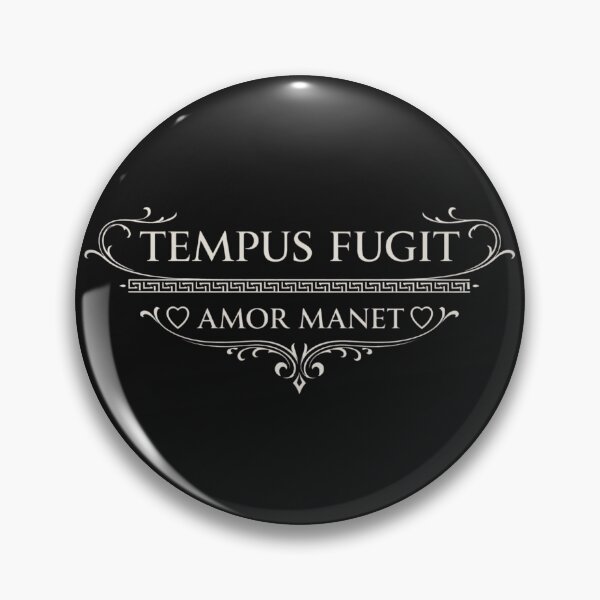 Item preview, Tempus Fugit Amor Manet – Roman Typography Dark Shirt designed and sold by LoppiPrintShop.