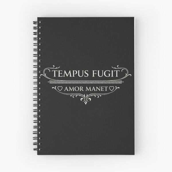 Item preview, Tempus Fugit Amor Manet – Roman Typography Dark Shirt designed and sold by LoppiPrintShop.