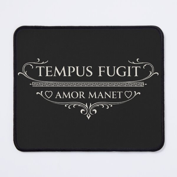 Item preview, Tempus Fugit Amor Manet – Roman Typography Dark Shirt designed and sold by LoppiPrintShop.