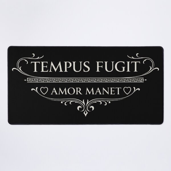Item preview, Tempus Fugit Amor Manet – Roman Typography Dark Shirt designed and sold by LoppiPrintShop.