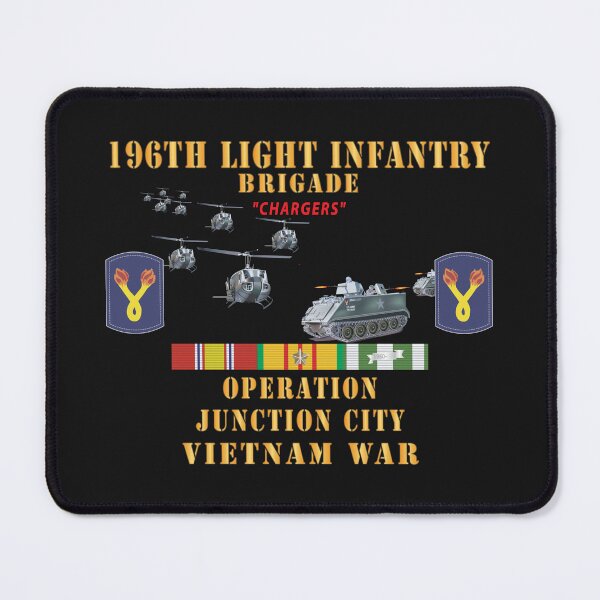 Item preview, Army - 196th Light Infantry Brigade - Operation Junction City, Air Asssault, APCs - SSI - VN SVC X 300 - Hat designed and sold by Military Insignia Products.
