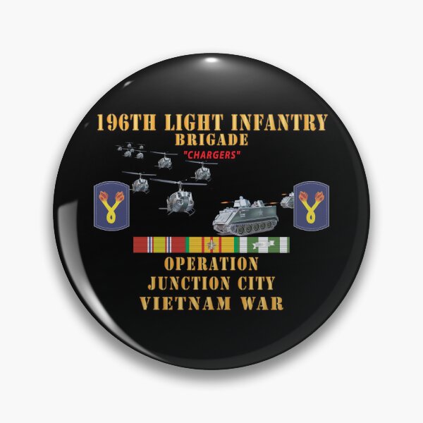 Item preview, Army - 196th Light Infantry Brigade - Operation Junction City, Air Asssault, APCs - SSI - VN SVC X 300 - Hat designed and sold by Military Insignia Products.