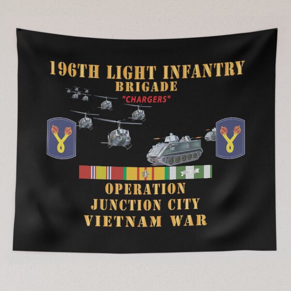Item preview, Army - 196th Light Infantry Brigade - Operation Junction City, Air Asssault, APCs - SSI - VN SVC X 300 - Hat designed and sold by Military Insignia Products.
