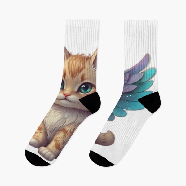 Item preview, Kawaii Fantasy Winged Cat designed and sold by MiniPrintMagic.