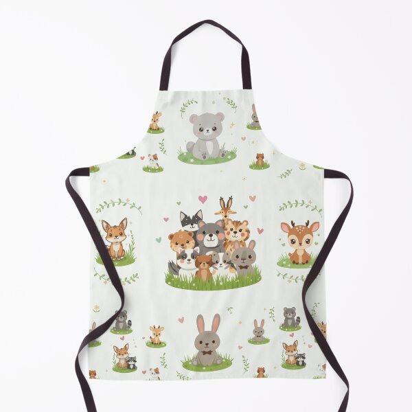 Item preview, Adorable Kawaii Woodland Friends Meadow Pattern – Cute Forest Animals designed and sold by PromptCoreNexus.