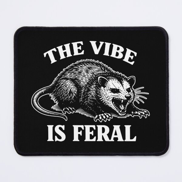 Item preview, Vintage Funny Opossum - The Vibe is Feral 2 designed and sold by loupglouglou.