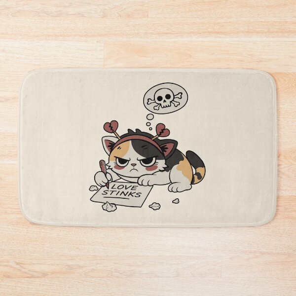Item preview, Sarcastic kawaii cat anti valentine introvert designed and sold by kaszczyszko.