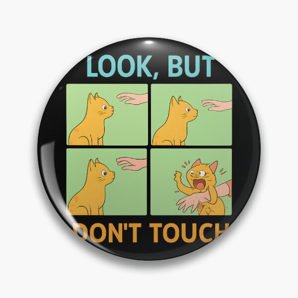 Item preview, Funny Orange Cat Comic Art Look But Don't Touch Sarcastic Design designed and sold by DrawHandArt.