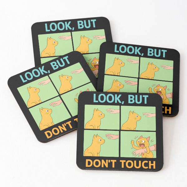 Item preview, Funny Orange Cat Comic Art Look But Don't Touch Sarcastic Design designed and sold by DrawHandArt.