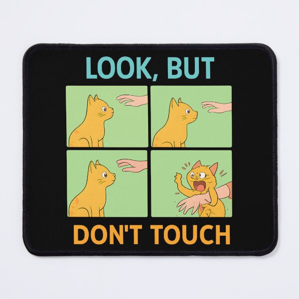 Item preview, Funny Orange Cat Comic Art Look But Don't Touch Sarcastic Design designed and sold by DrawHandArt.