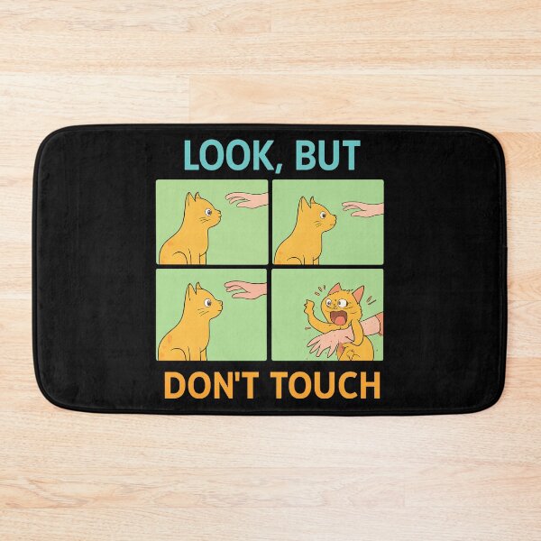 Item preview, Funny Orange Cat Comic Art Look But Don't Touch Sarcastic Design designed and sold by DrawHandArt.