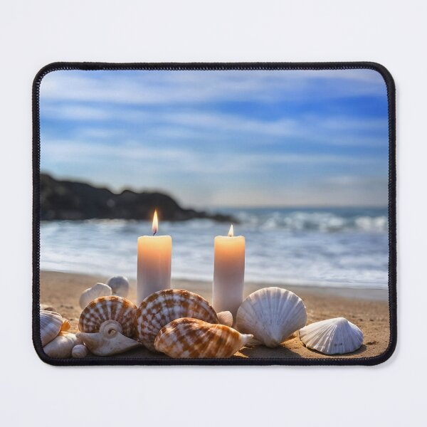 Item preview, Candles and Shells on Beach designed and sold by Stephanie Laird.