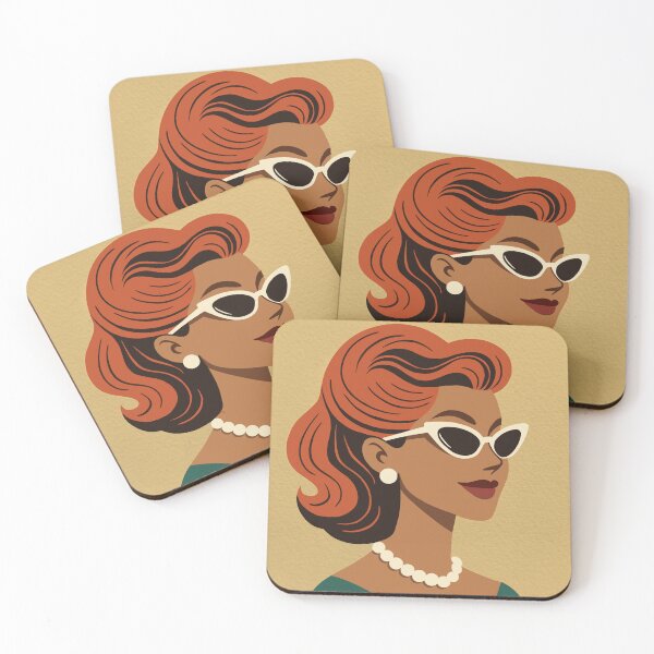 Item preview, Atomic Blonde (But Make It Red) – Mid-Century Modern Woman designed and sold by OddlyEnoughArt.