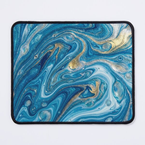 Item preview, Fluid marble texture in shades of blue and white designed and sold by Nov-ella.