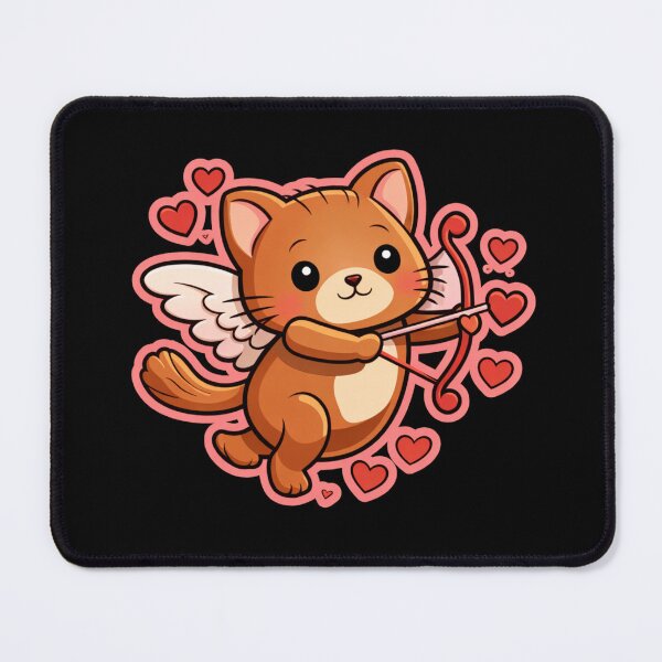 Item preview, cupid mouse funny gift for valentine`s day cute valentine`s day cupid cat designed and sold by zuzzelek44.
