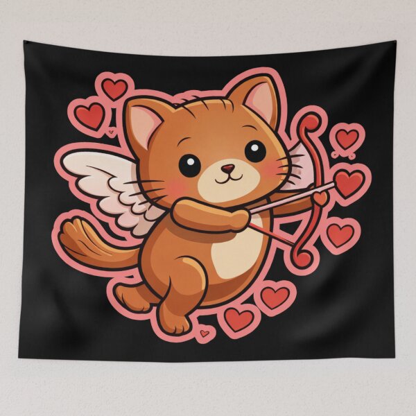 Item preview, cupid mouse funny gift for valentine`s day cute valentine`s day cupid cat designed and sold by zuzzelek44.
