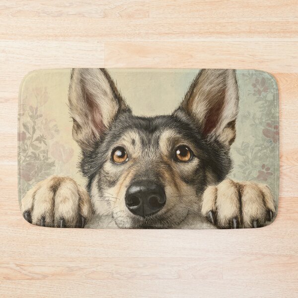 Item preview, Czechoslovakian Wolfdog Peeking over Wall 01 designed and sold by Elisabeth Lucas.