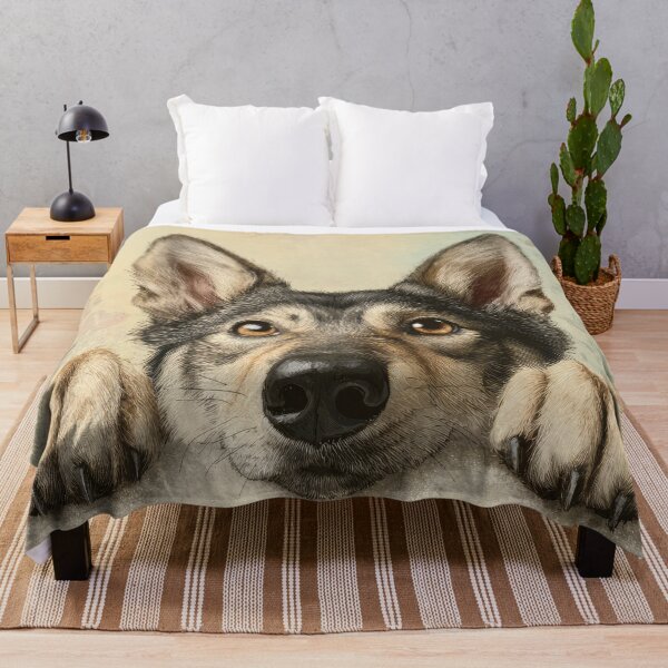 Item preview, Czechoslovakian Wolfdog Peeking over Wall 01 designed and sold by Elisabeth Lucas.