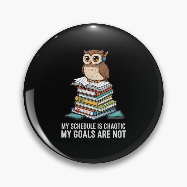 Item preview, Funny Owl Teacher Student Chaotic Schedule Motivation Quote designed and sold by DrawHandArt.