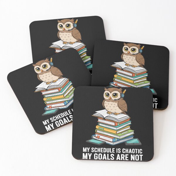 Item preview, Funny Owl Teacher Student Chaotic Schedule Motivation Quote designed and sold by DrawHandArt.