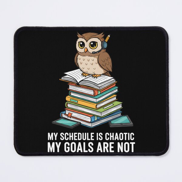 Item preview, Funny Owl Teacher Student Chaotic Schedule Motivation Quote designed and sold by DrawHandArt.