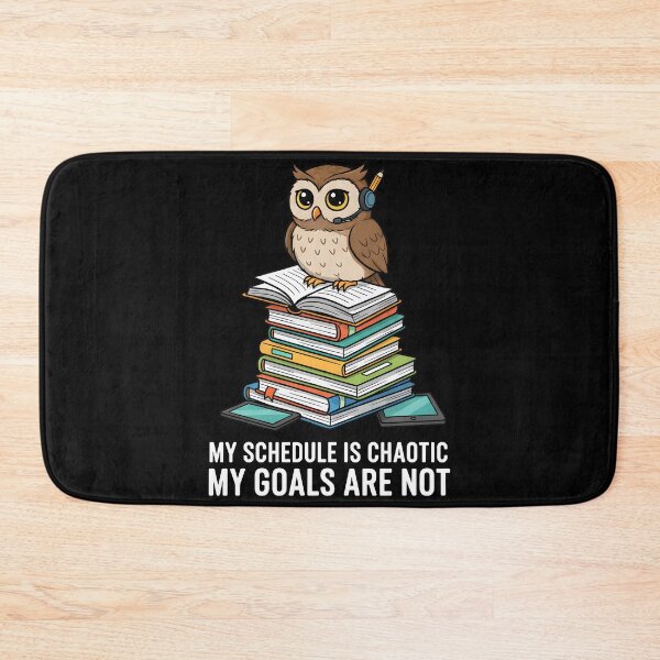 Item preview, Funny Owl Teacher Student Chaotic Schedule Motivation Quote designed and sold by DrawHandArt.