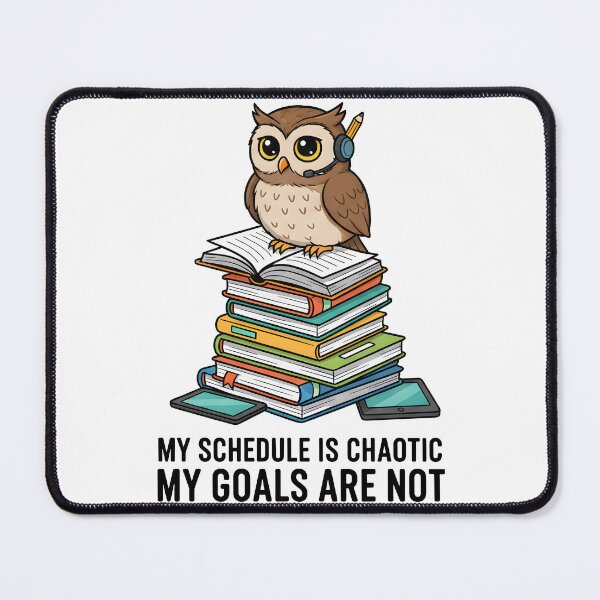 Item preview, Funny Owl Teacher Student Chaotic Schedule Motivation Quote designed and sold by DrawHandArt.