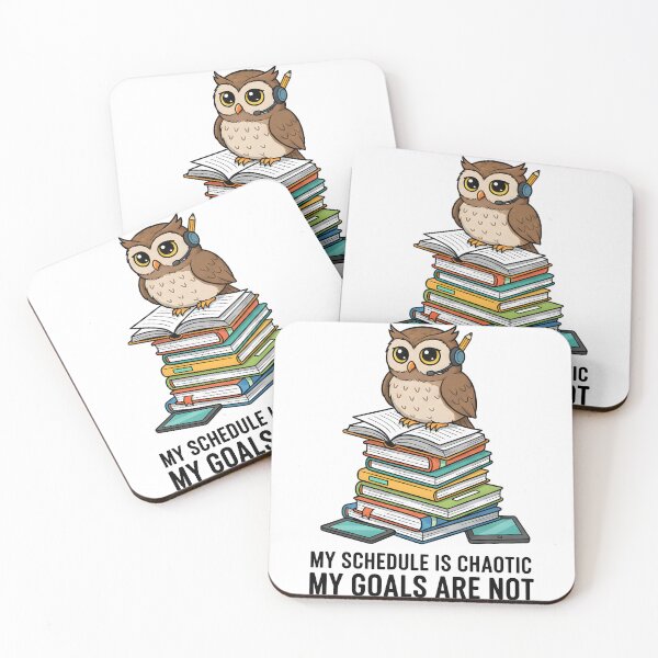 Item preview, Funny Owl Teacher Student Chaotic Schedule Motivation Quote designed and sold by DrawHandArt.