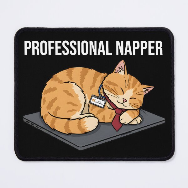 Item preview, Professional Napper – Funny Cat Work Humor designed and sold by CatOverMatter.