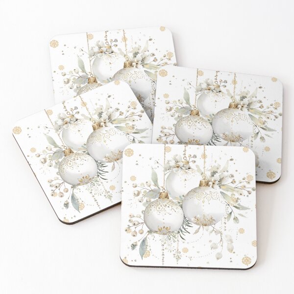 Item preview, Elegant White Ornaments D designed and sold by Jean Plout.