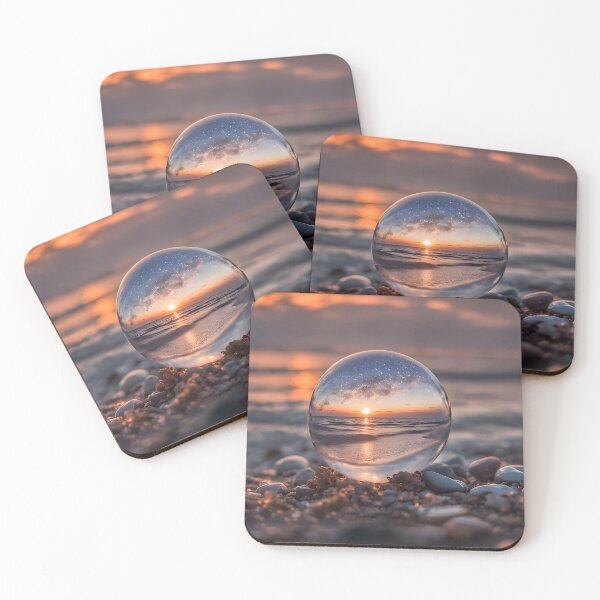 Item preview, Sunset Reflected in Glass Sphere Orb or Crystal Ball designed and sold by Stephanie Laird.