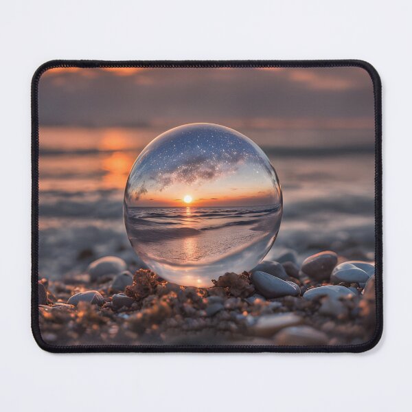 Item preview, Sunset Reflected in Glass Sphere Orb or Crystal Ball designed and sold by Stephanie Laird.