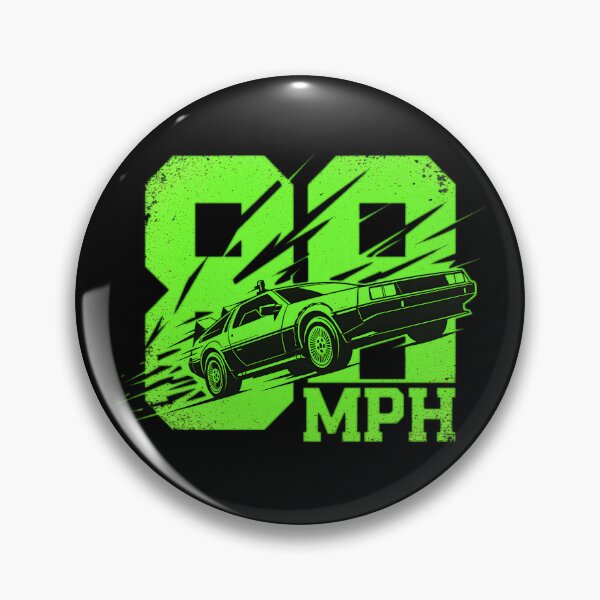 Item preview, Neon Green 88 MPH Time Machine DeLorean Distressed Graphic designed and sold by Off-Road-Zone.