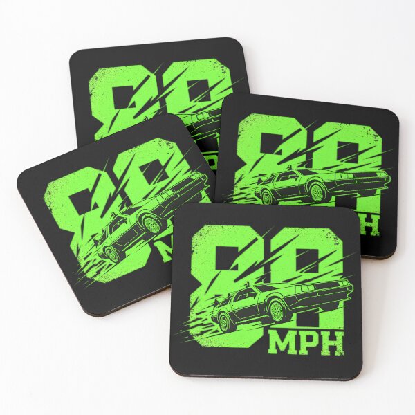 Item preview, Neon Green 88 MPH Time Machine DeLorean Distressed Graphic designed and sold by Off-Road-Zone.