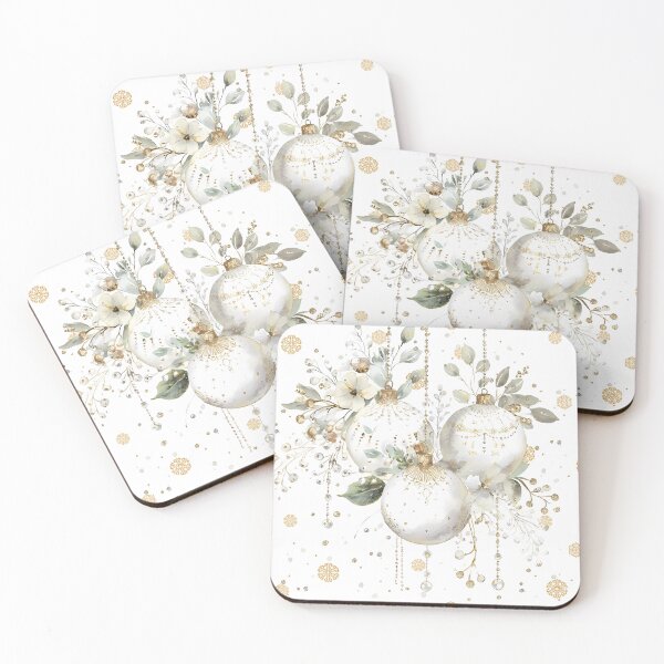 Item preview, Elegant White Ornaments A designed and sold by Jean Plout.