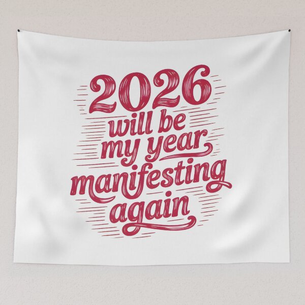 Item preview, 2026 Will Be My Year Manifesting Again Retro Typography designed and sold by PROPera-design.