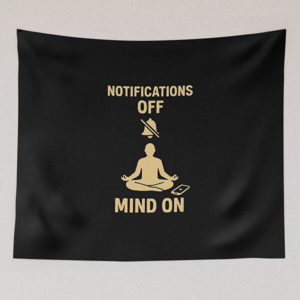 Item preview, Notifications Off, Mind On – Minimalist Digital Detox Design designed and sold by ArminGreen.