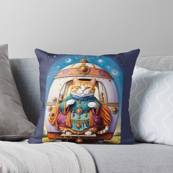 Item preview, Mystical Cat Fortune Teller Celestial Fantasy Art designed and sold by Tammy Winand Arts.
