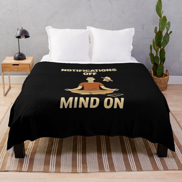 Item preview, Notifications Off, Mind On – Minimalist Digital Detox Design designed and sold by ArminGreen.