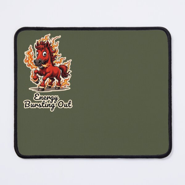 Item preview, Energy Bursting Out - Funny Fire Horse Design designed and sold by SilentPowerArt.