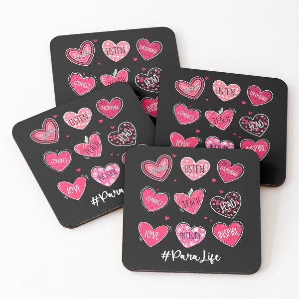 Item preview, Funny Hearts Teach Love Inspire Para Life Valentines designed and sold by GreggRoss.