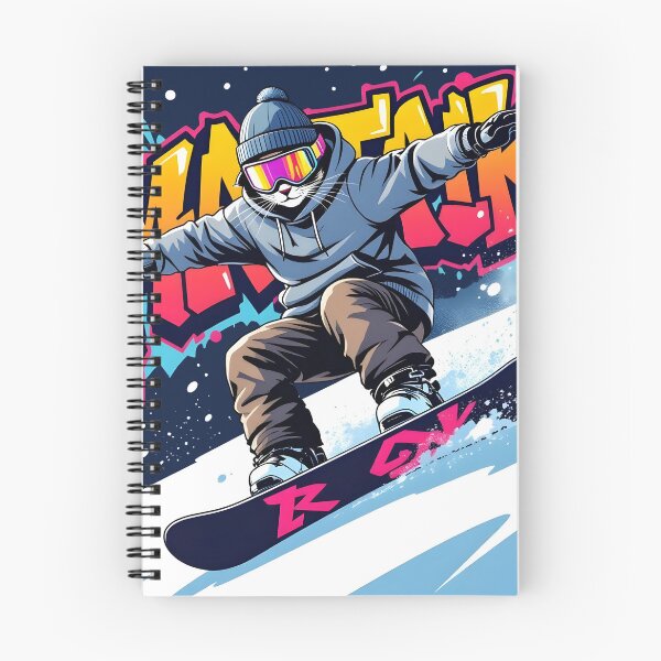 Item preview, Cat Snowboarding Streetwear Illustration designed and sold by Uglyandcute.